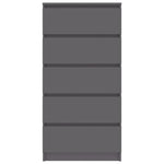 Drawer Sideboard Grey 60x35x121 cm Chipboard