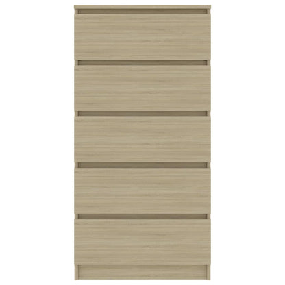 Drawer Sideboard Sonoma Oak 60x35x121 cm Chipboard