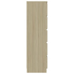 Drawer Sideboard Sonoma Oak 60x35x121 cm Chipboard