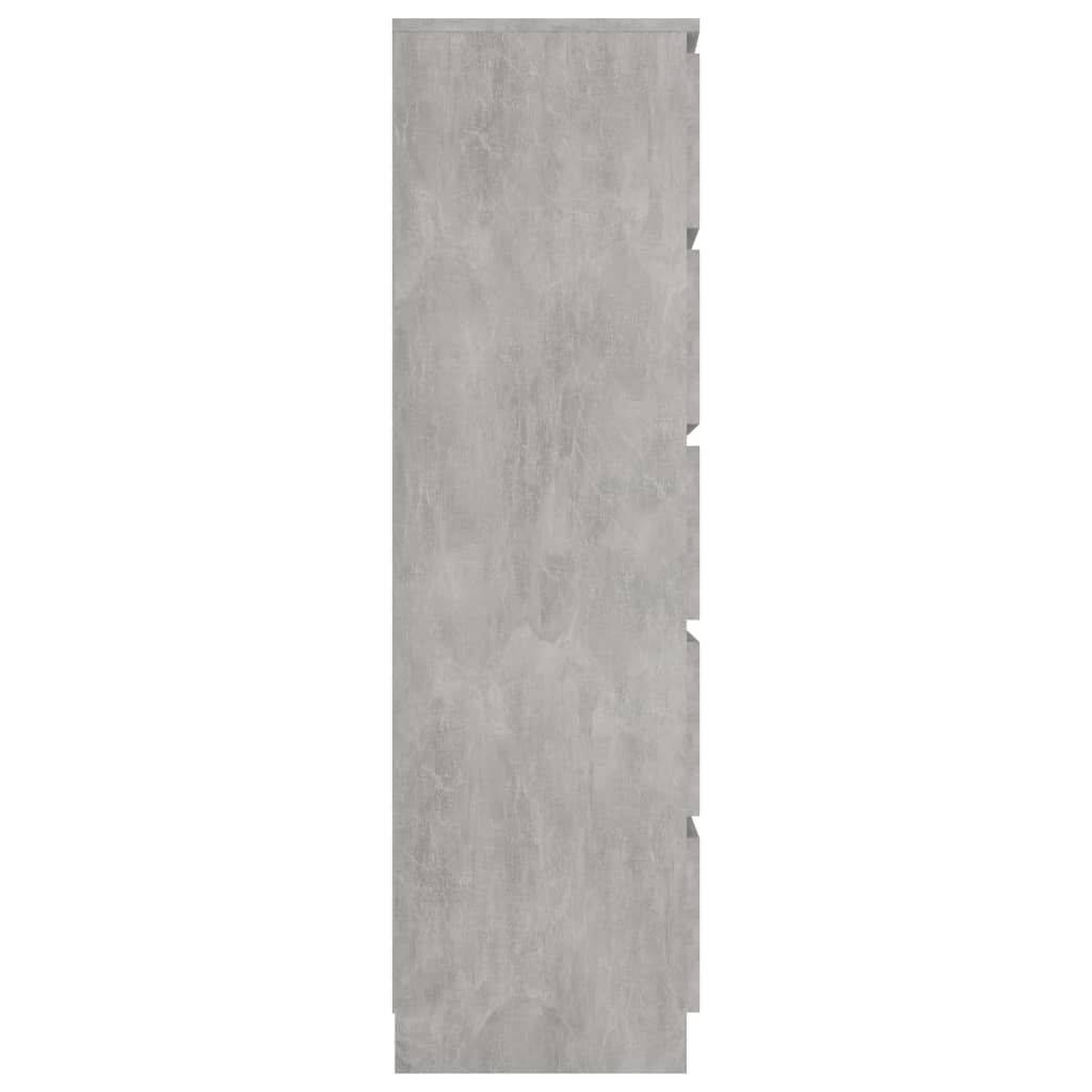 Drawer Sideboard Concrete Grey 60x35x121 cm Chipboard