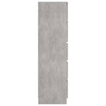 Drawer Sideboard Concrete Grey 60x35x121 cm Chipboard