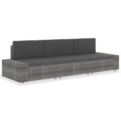 Modern Sectional Sofa 3 Seater Poly Garden Gathering Patio Relax 