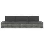 Modern Sectional Sofa 3 Seater Poly Garden Gathering Patio Relax