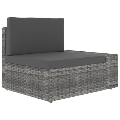 Modern Sectional Sofa 3 Seater Poly Garden Gathering Patio Relax 