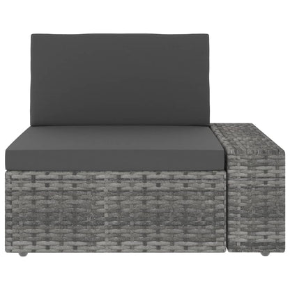 Modern Sectional Sofa 3 Seater Poly Garden Gathering Patio Relax 