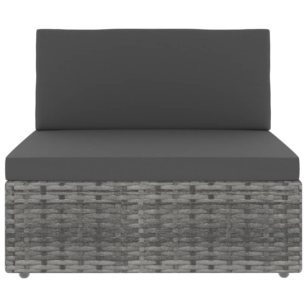 Modern Sectional Sofa 3 Seater Poly Garden Gathering Patio Relax 