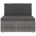 Modern Sectional Sofa 3 Seater Poly Garden Gathering Patio Relax