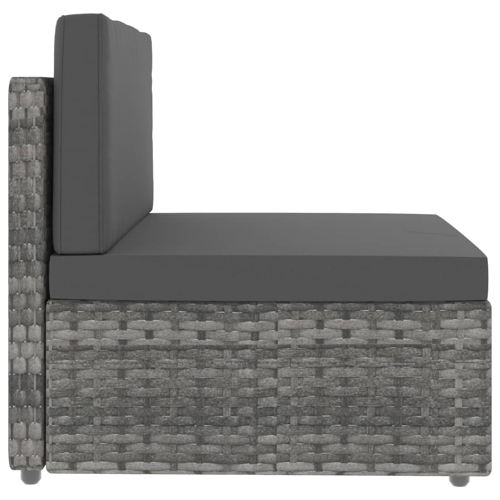 Modern Sectional Sofa 3 Seater Poly Garden Gathering Patio Relax 