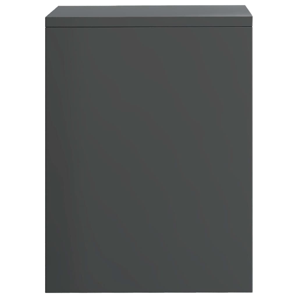 Bedside Cabinet High Gloss Grey 40x30x40 cm Chipboard