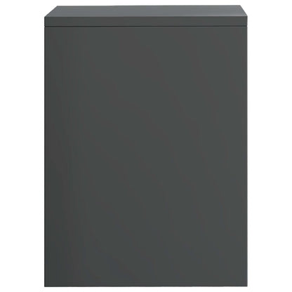 Bedside Cabinet High Gloss Grey 40x30x40 cm Chipboard