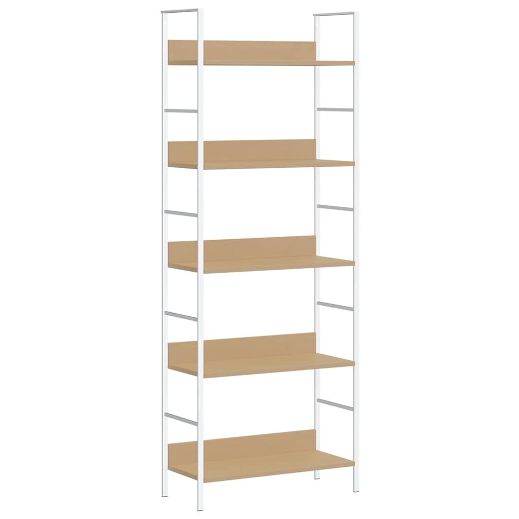 5-Shelf Bookshelf Oak 60cm Engineered Wood | HomeAndLiving