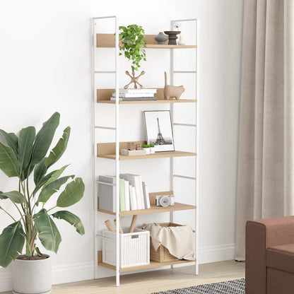 5-Shelf Bookshelf Oak 60cm Engineered Wood | HomeAndLiving