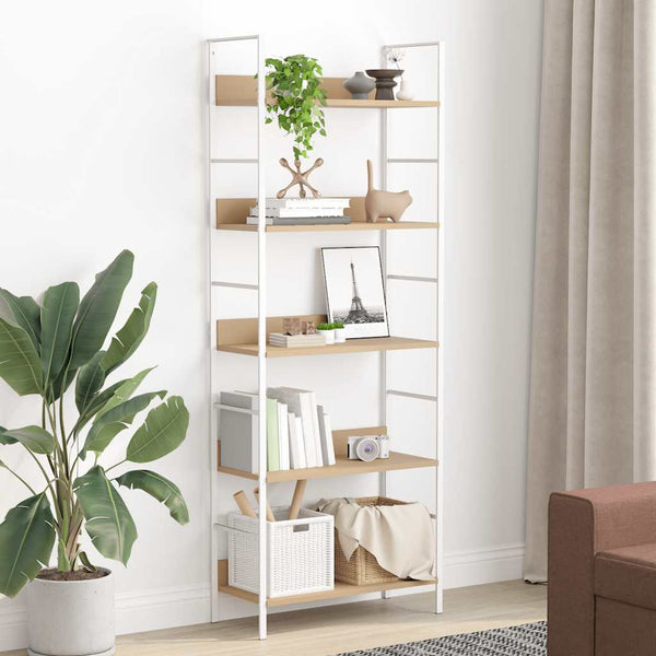  5-Shelf Bookshelf Oak 60cm Engineered Wood | HomeAndLiving