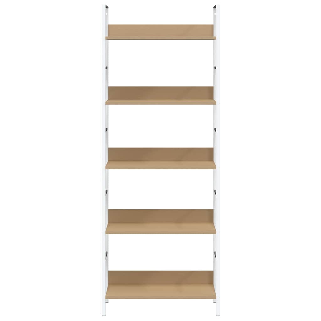 5-Shelf Bookshelf Oak 60cm Engineered Wood | HomeAndLiving