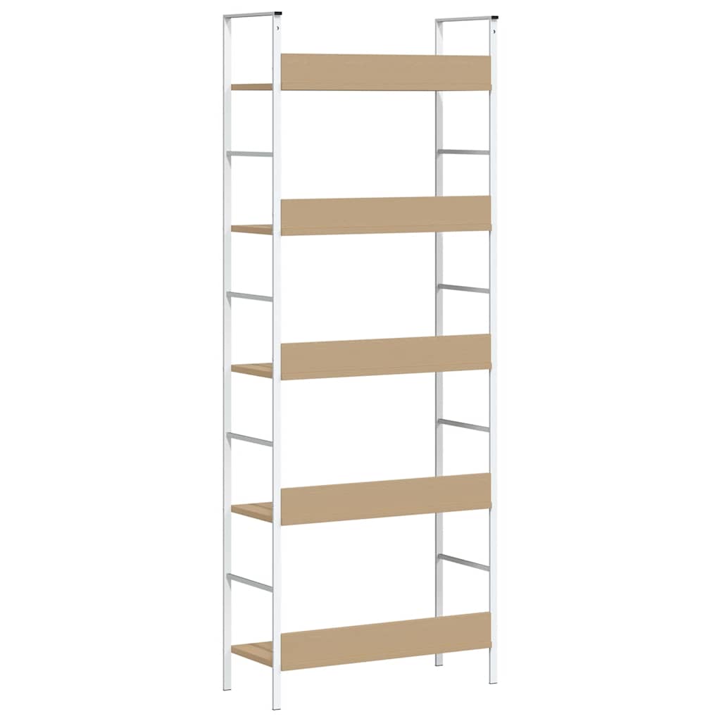 5-Shelf Bookshelf Oak 60cm Engineered Wood | HomeAndLiving