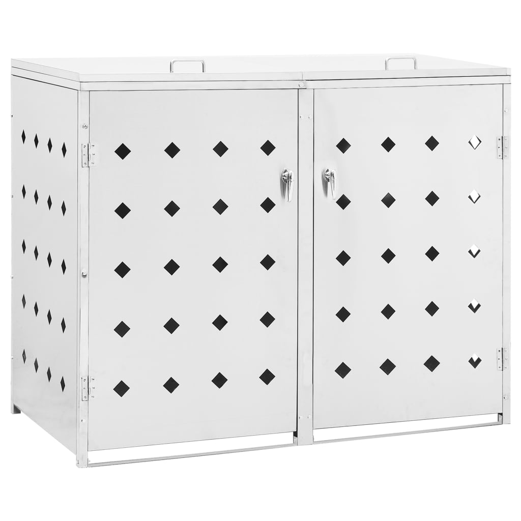 Double Wheelie Bin Shed 240 L Stainless Steel