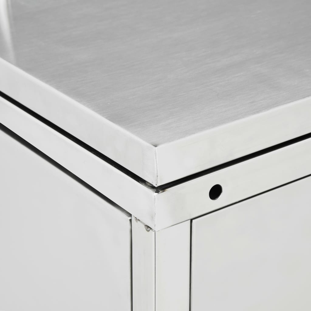 Double Wheelie Bin Shed 240 L Stainless Steel