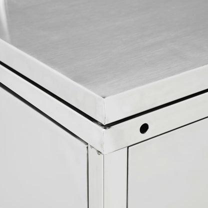 Double Wheelie Bin Shed 240 L Stainless Steel