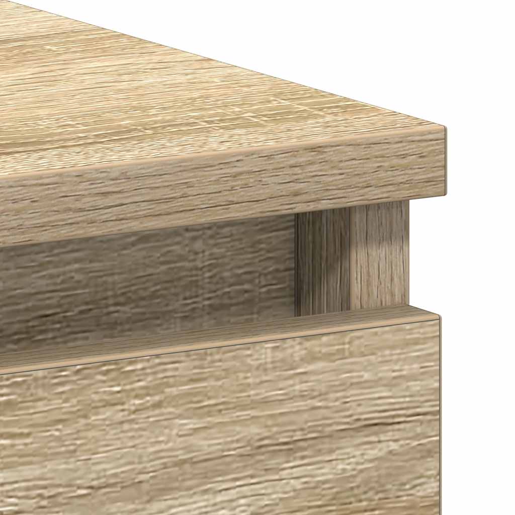 Sonoma Oak Desk 3 Drawers 90cm Home Office | HomeAndLiving