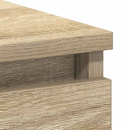 Sonoma Oak Desk 3 Drawers 90cm Home Office | HomeAndLiving