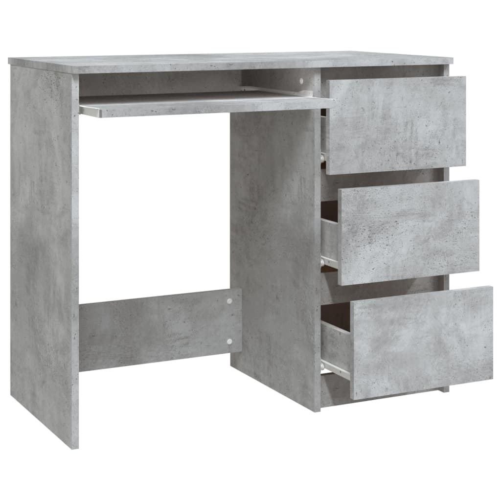 Desk Concrete Grey 90x45x76 cm Chipboard