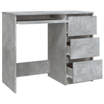 Desk Concrete Grey 90x45x76 cm Chipboard