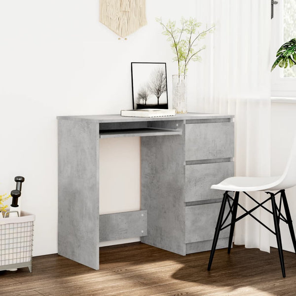 Desk Concrete Grey 90x45x76 cm Chipboard