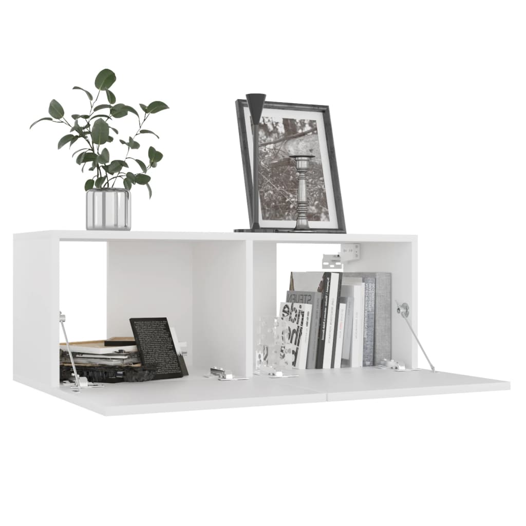 TV Cabinet White 80x30x30 cm Chipboard