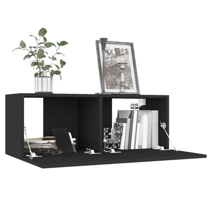 TV Cabinet Black 80x30x30 cm Chipboard