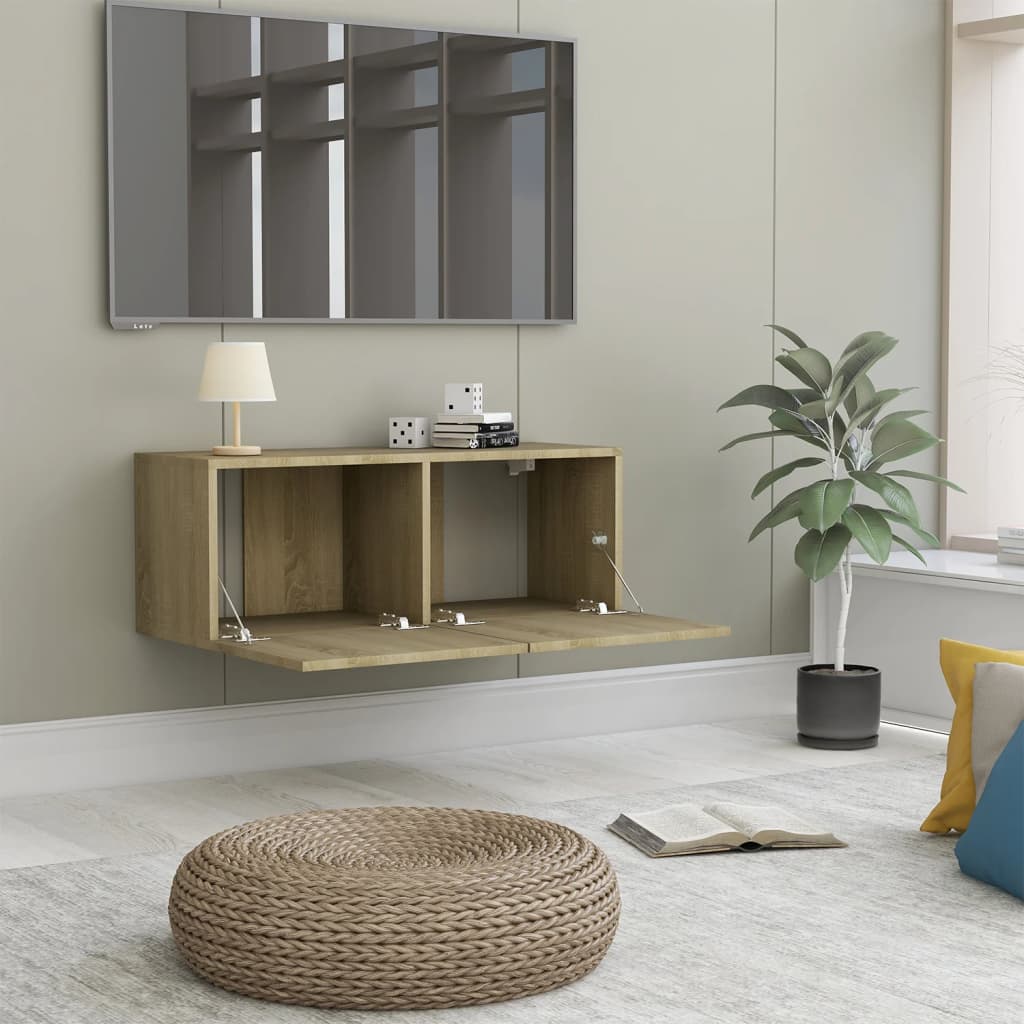 TV Cabinet Sonoma Oak 80x30x30 cm Chipboard
