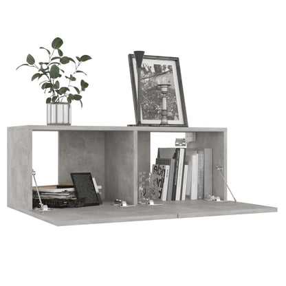TV Cabinet Concrete Grey 80x30x30 cm Chipboard