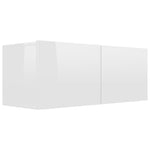TV Cabinet High Gloss White 80x30x30 cm Chipboard