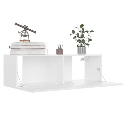 Floating TV Cabinet Wall Mounted White 100cm | HomeAndLiving