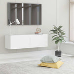 Floating TV Cabinet Wall Mounted White 100cm | HomeAndLiving