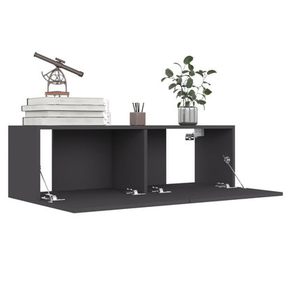 TV Cabinet Grey 100x30x30 cm Chipboard