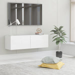 TV Cabinet High Gloss White Engineered Wood