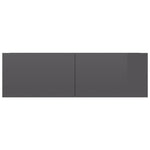 TV Cabinet High Gloss Grey 100x30x30 cm Chipboard