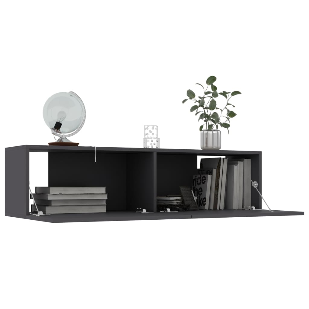 TV Cabinet Grey 120x30x30 cm Chipboard