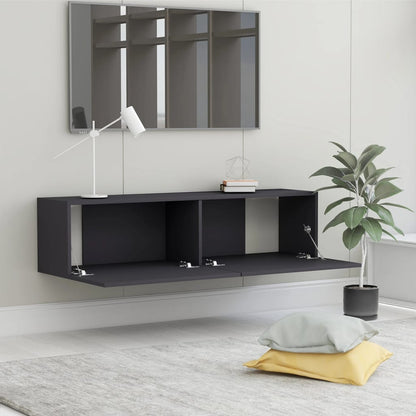 TV Cabinet Grey 120x30x30 cm Chipboard