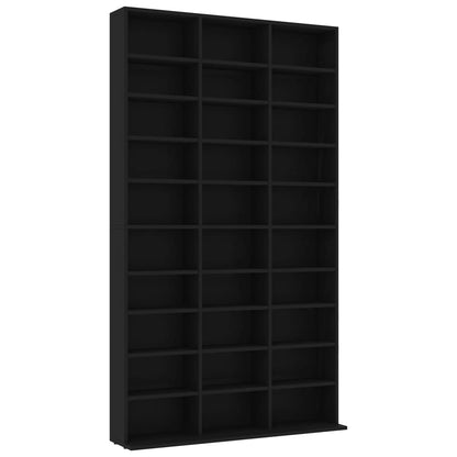 CD Cabinet Black 102x16x177,5 cm Chipboard