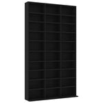 CD Cabinet Black 102x16x177,5 cm Chipboard