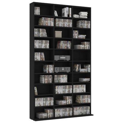 CD Cabinet Black 102x16x177,5 cm Chipboard