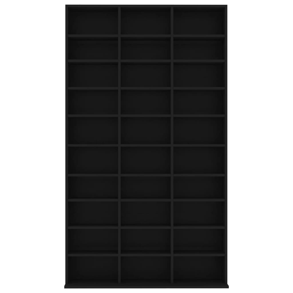 CD Cabinet Black 102x16x177,5 cm Chipboard