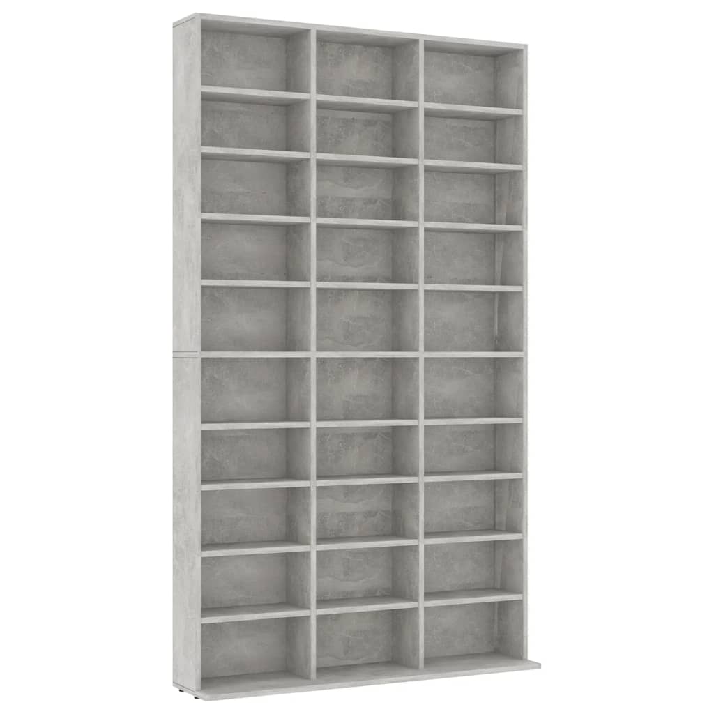 CD Cabinet Concrete Grey 102x16x177,5 cm Chipboard