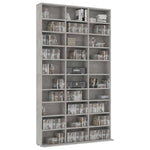 CD Cabinet Concrete Grey 102x16x177,5 cm Chipboard