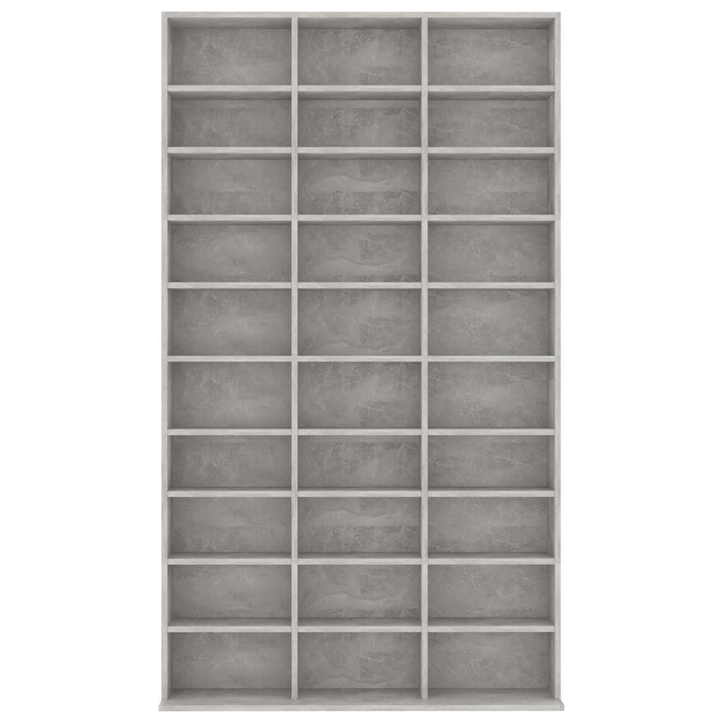 CD Cabinet Concrete Grey 102x16x177,5 cm Chipboard