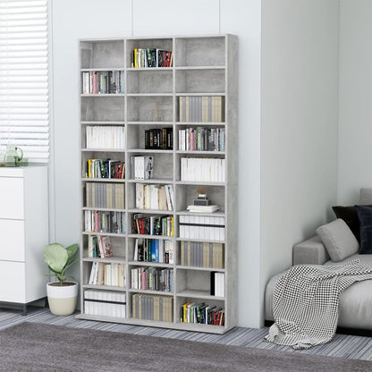 CD Cabinet Concrete Grey 102x16x177,5 cm Chipboard