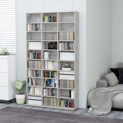 CD Cabinet Concrete Grey 102x16x177,5 cm Chipboard