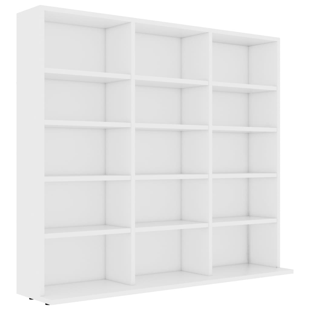CD Cabinet White 102x16x89,5 cm Chipboard