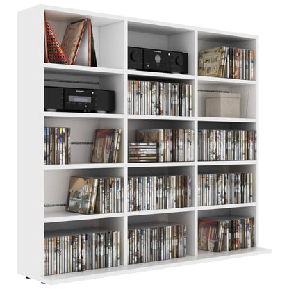CD Cabinet White 102x16x89,5 cm Chipboard